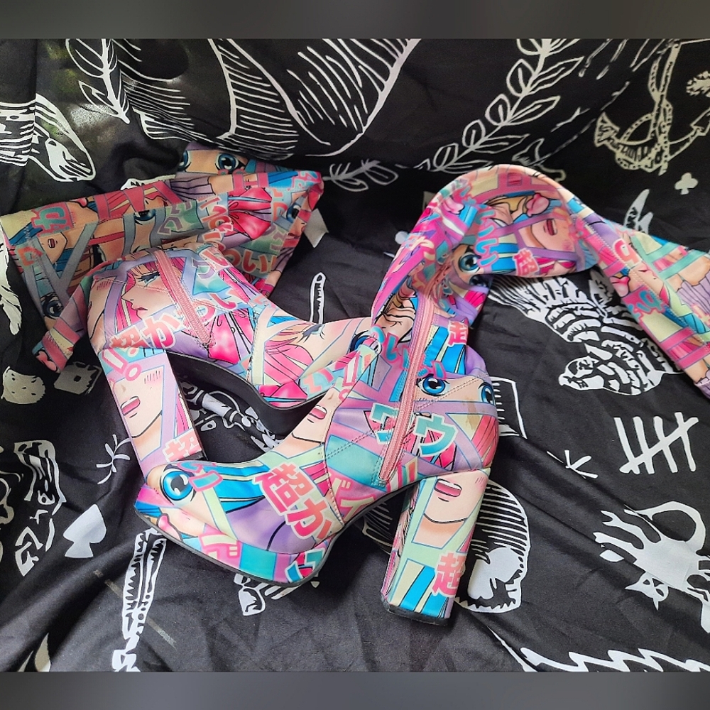 Sugar Thrillz Thigh High Heel Boots